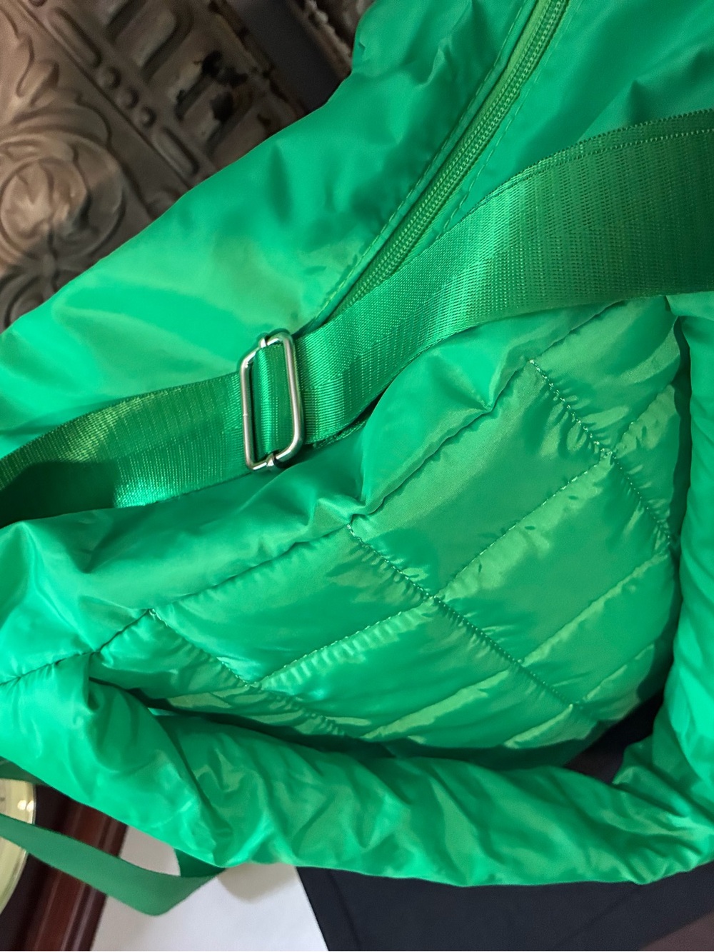 Green Quilted Tote Bag - Women - Picture 3 of 4